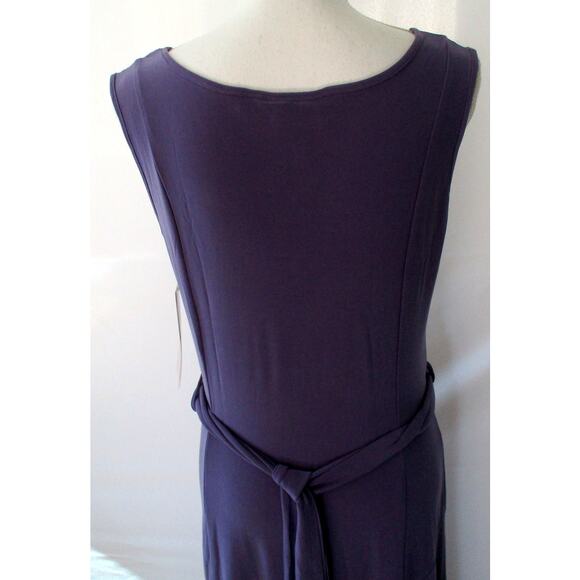 Nina Leonard Women's Purple Sleeveless Wrinkle Resistant Pull Over Dress NWT M. - Picture 6 of 12